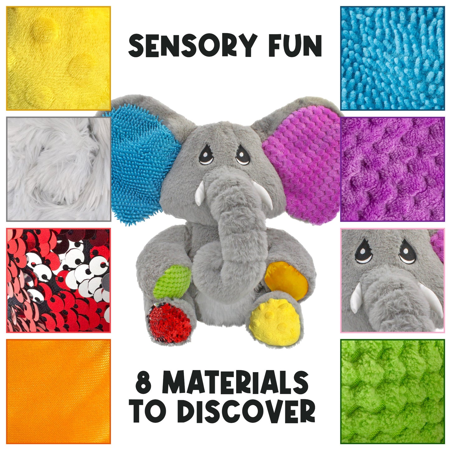 Sensory Plush Elephant - sh2473Mv1
