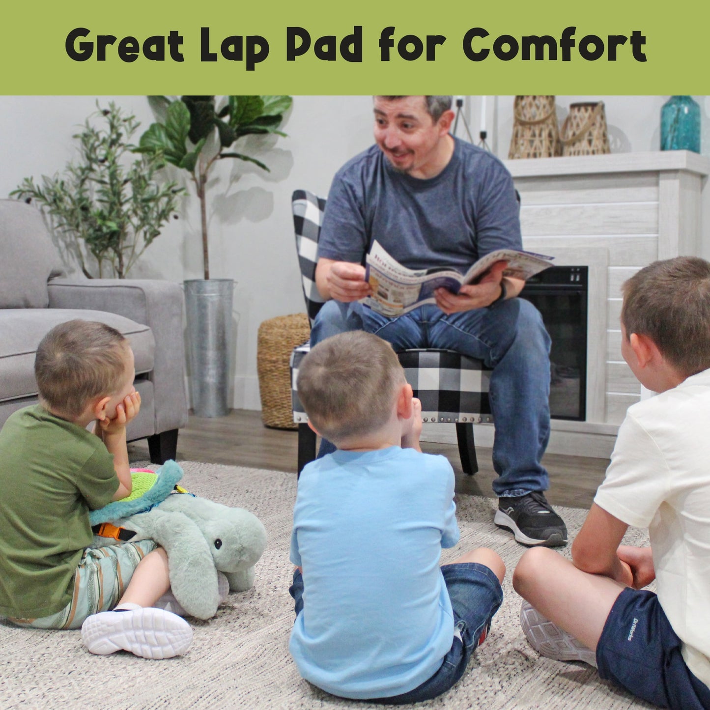 Weighted Sensory Lap Pad Sea Turtle Plush - sh2565Mv1