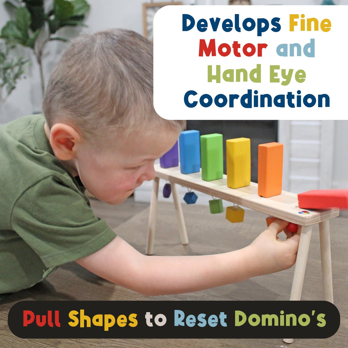 Wooden Falling Domino Wall / Stand - sh2617Mv1