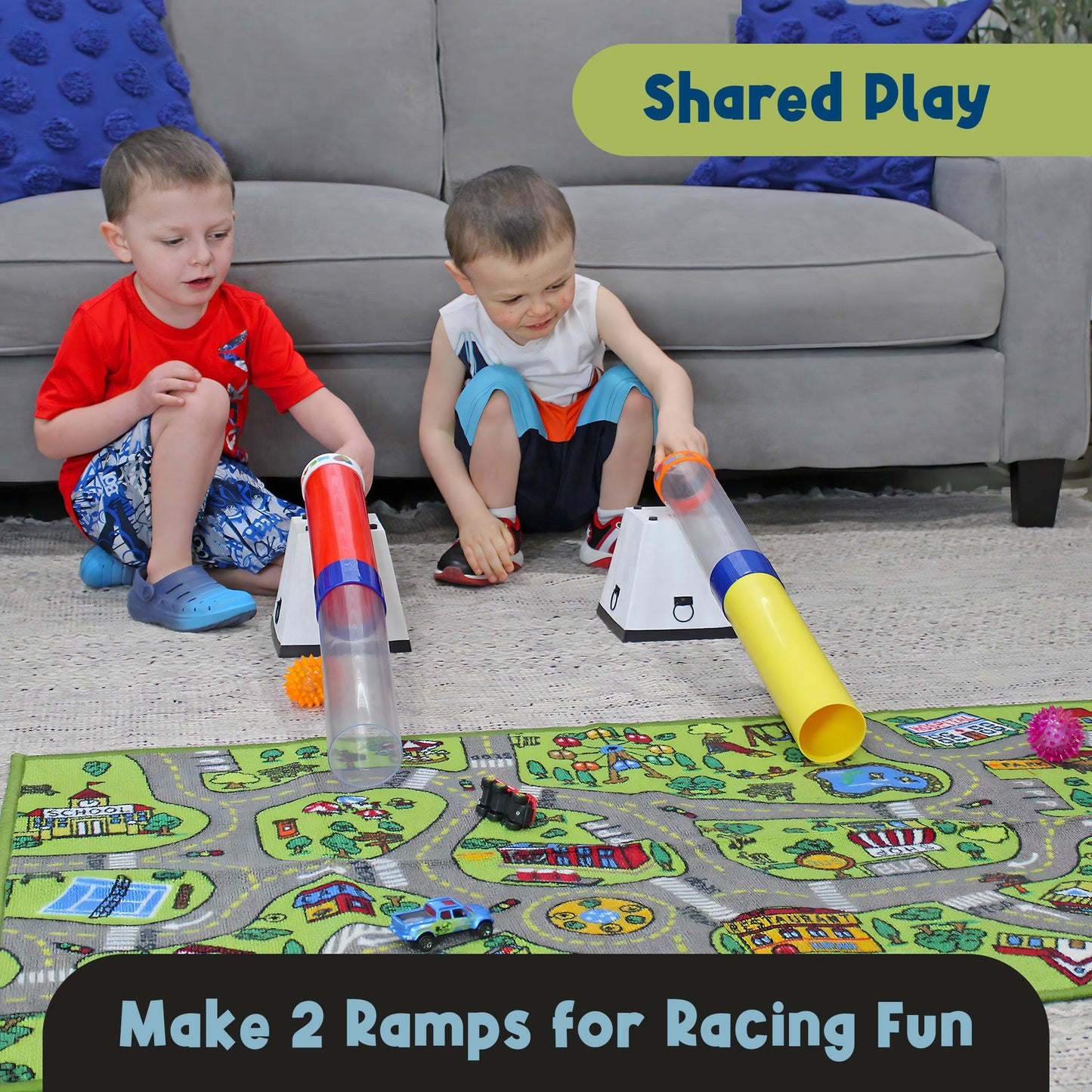 Toy Tunnel Ball Drop Race Track Set (7-Piece Set) - sh2289Mv1