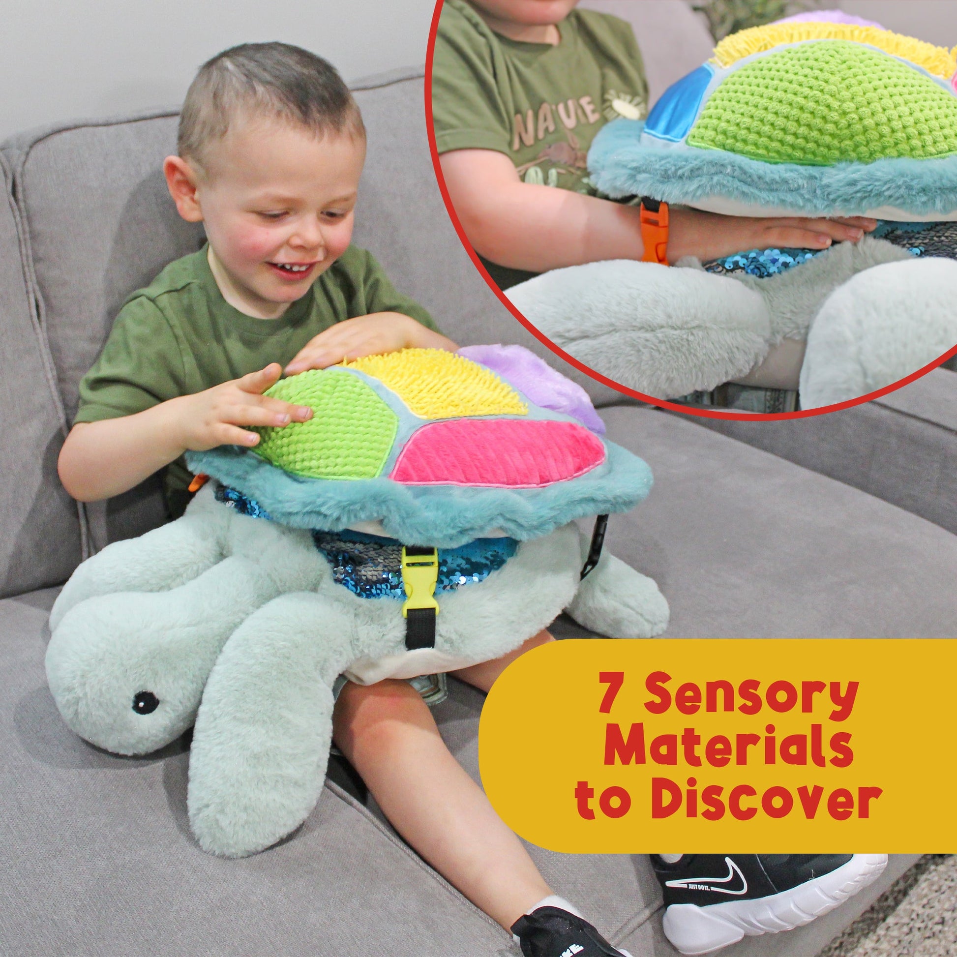 Weighted Sensory Lap Pad Sea Turtle Plush - sh2565Mv1